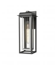 Innovations Lighting 9951-1W-BK-20-CG-SV-CL - Mansfield - 1 Light - 8 inch - Black - Coastal Outdoor Sconce