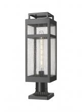 Innovations Lighting 9953-1PLT-BK-20-SDY - Ridgeway - 1 Light - 7 inch - Matte Black - Chain Hung - Coastal Outdoor Post Lantern
