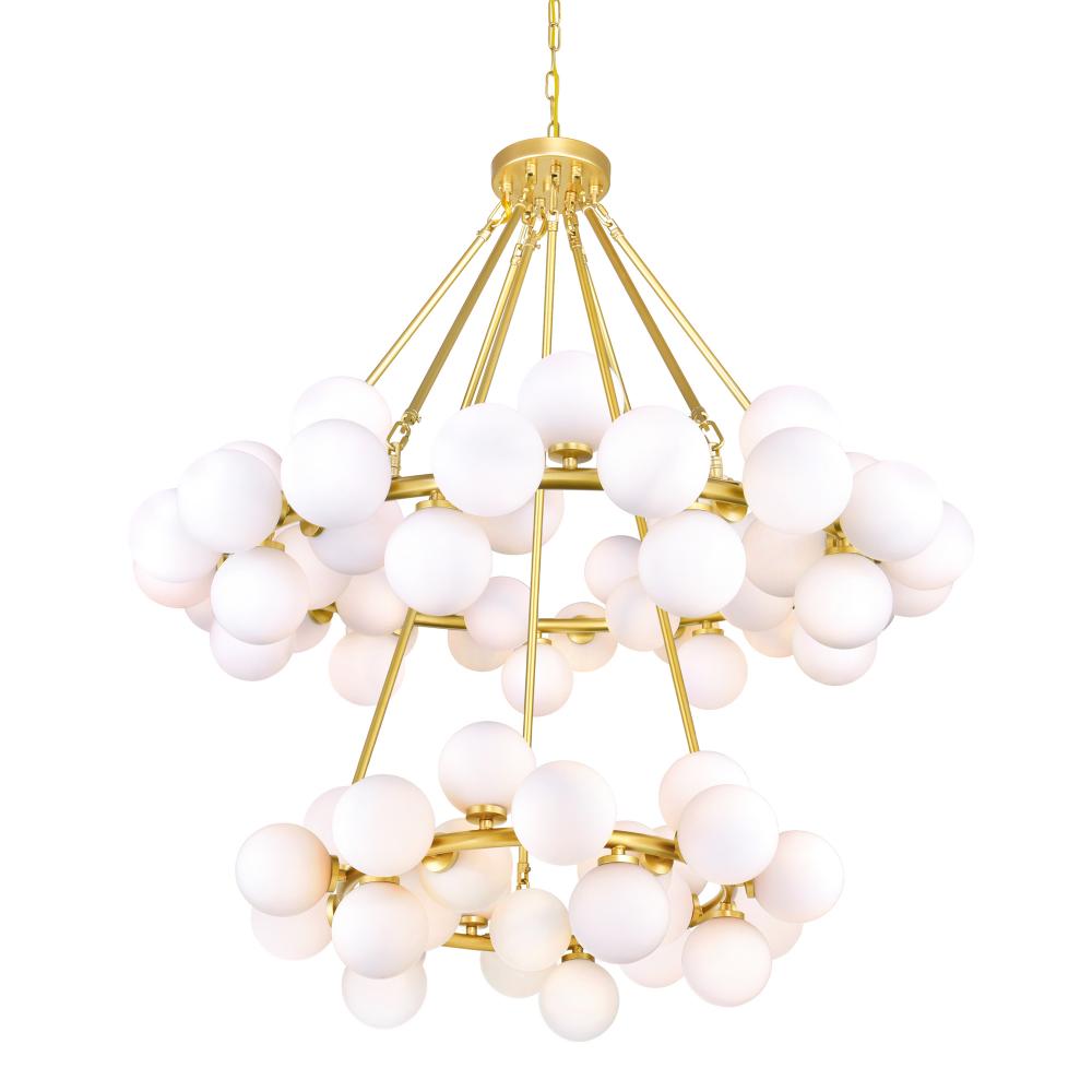 Arya 70 Light Satin Gold Chandelier