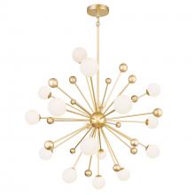 CWI Lighting 1125P39-17-268 - Element 17 Light Chandelier With Sun Gold Finish