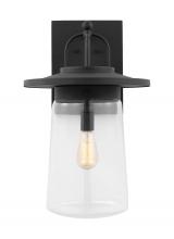 Generation Lighting 8808901EN7-12 - Tybee casual 1-light LED outdoor exterior extra large wall lantern sconce in black Finish
