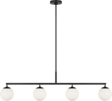 Generation Lighting GLC1814MBK - Nube Four Light Linear Chandelier