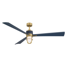Minka-Aire F768L-LBR/NVY - Nauticus 65" LED Smart Indoor/Outdoor Ceiling Fan