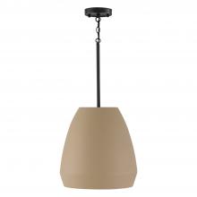 Capital 354211SN - 1-Light Handcrafted Terracotta Pendant in Sienna and Matte Black