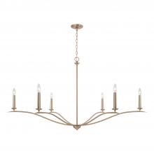Capital 450661MA - 6-Light Elongated Chandelier in Matte Brass
