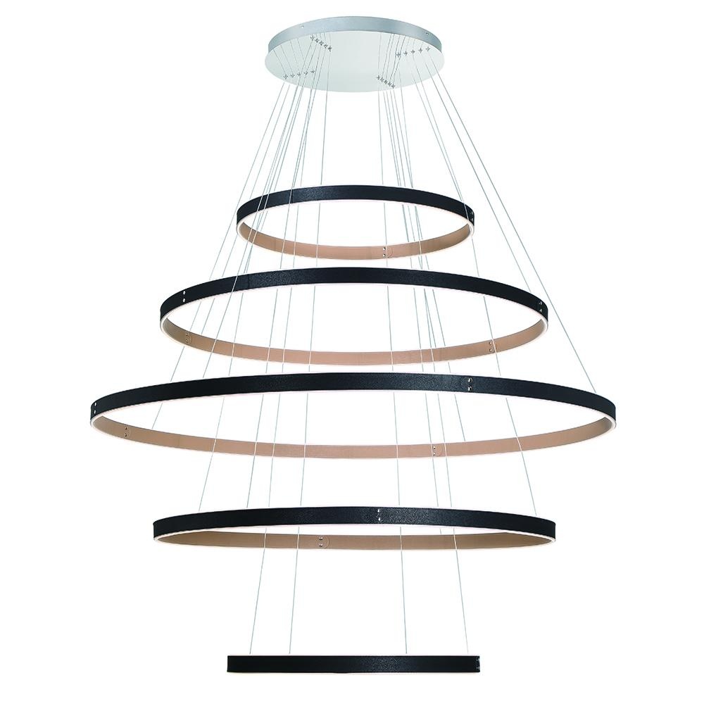 VERDURA,5 RING CHANDELIER,BLK