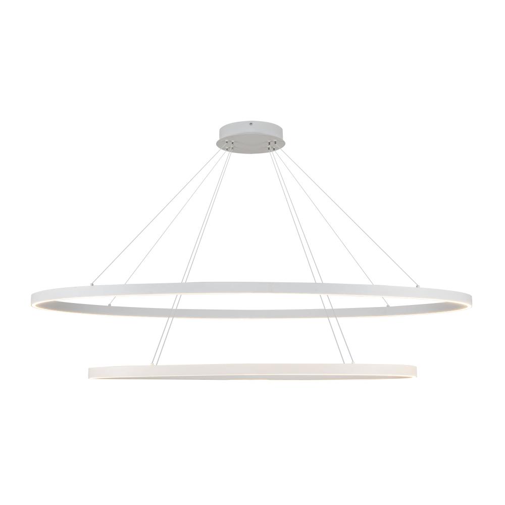 Ovale 2 Layer White LED Chandelier