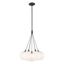 Kuzco Lighting Inc CH3117-BK/OP - Bolla 16-in Black/Opal Glass LED Chandelier
