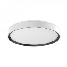 Kuzco Lighting Inc FM43920-WH/BK-5CCT - Essex 20-in White/Black LED Flush Mount