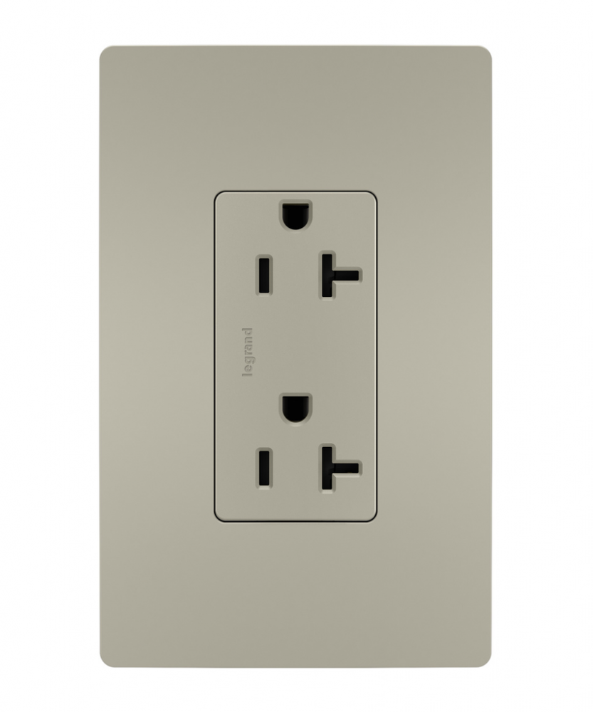 radiant Spec Grade 20A Tamper-Resistant Receptacle, Nickel