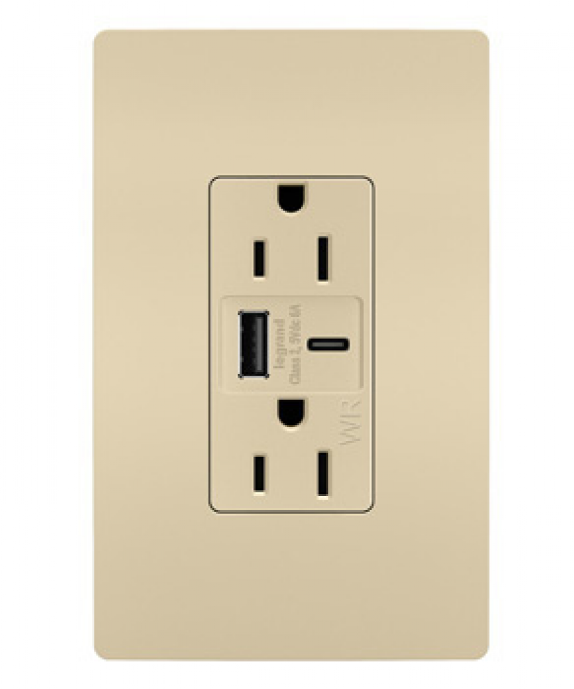 radiant Outdoor Ultra-Fast USB Outlet, Ivory