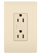 Legrand Radiant 885TRSLA - radiant? Self-Grounding Tamper-Resistant Outlet, Light Almond