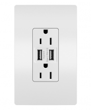 Legrand Radiant TM826USBWPW2CCV4 - radiant? 15A Tamper-Resistant USB Outlet, White