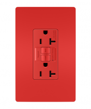 Legrand Radiant 2097TRRED - radiant Tamper-Resistant 20A Duplex Self-Test GFCI Receptacle with SafeLock Protection, Red