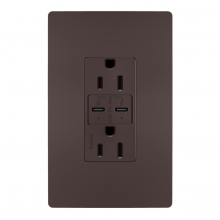 Legrand Radiant R26USBPDDBCC6 - radiant 15A Tamper Resistant Ultra Fast PLUS Power Delivery USB Type C/C Outlet, Dark Bronze