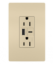 Legrand Radiant WRR26USBAC6I - radiant Outdoor Ultra-Fast USB Outlet, Ivory