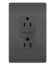 Legrand Radiant R26USBCCBKCCV4 - radiant? 15A Tamper-Resistant USB Type C/C Outlet, Black