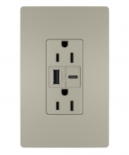 Legrand Radiant R26USBACNICCV4 - radiant 15A Tamper-Resistant USB Type A/C Outlet, Nickel