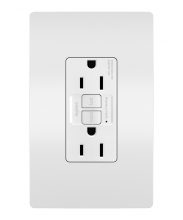 Legrand Radiant 1597TRW - radiant Tamper-Resistant 15A Duplex Self-Test GFCI Receptacles with SafeLock Protection, White