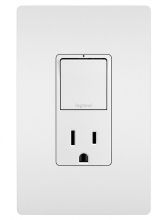 Legrand Radiant RCD38TRW - radiant Single Pole/3-Way Switch with 15A Tamper-Resistant Outlet, White
