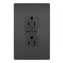 Legrand Radiant R26USBCC6BKCCV4 - radiant? 15A Tamper-Resistant Ultra-Fast USB Type C/C Outlet, Black