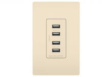Legrand Radiant TM8USB4LACC6 - radiant Quad USB Charger, Light Almond