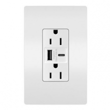 Legrand Radiant R26USBAC6WCCV6 - radiant? 15A Tamper-Resistant Ultra-Fast USB Type A/C Outlet, White