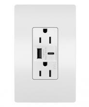 Legrand Radiant WRR26USBAC6W - radiant Outdoor Ultra-Fast USB Outlet, White