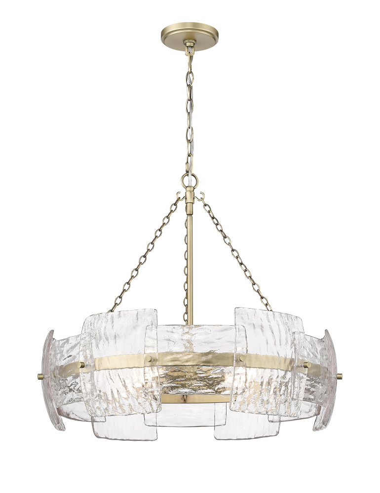 Sinclara 24.75" Wide 4-Light Pendant - Vintage Brass