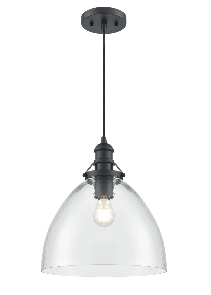 Khrisa 12.75" Wide 1-Light Pendant - Matte Black