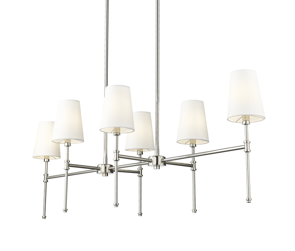 Adorra 48" Wide 6-Light Chandelier - Polished Nickel