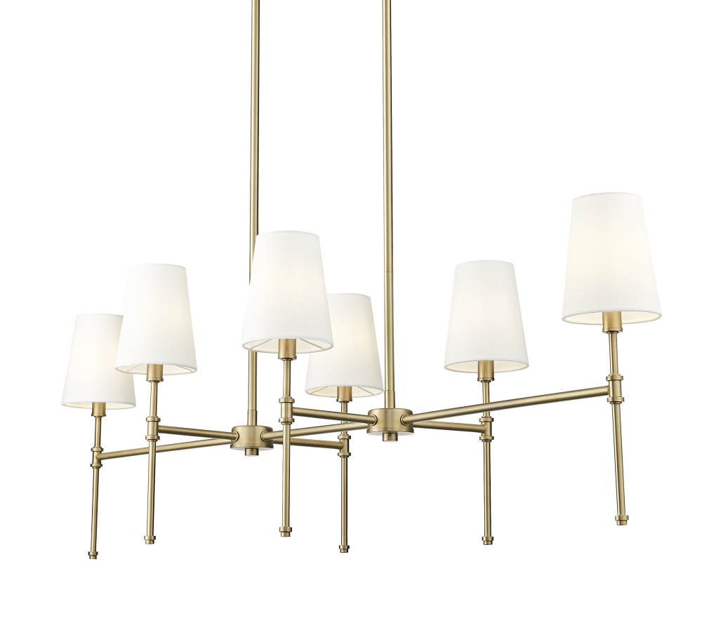 Adorra 48" Wide 6-Light Chandelier - Vintage Brass