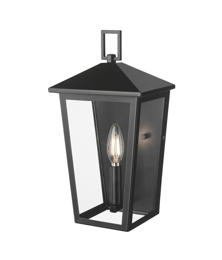 Munger 14" High 1-Light Outdoor Wall Sconce - Powder Coated Black