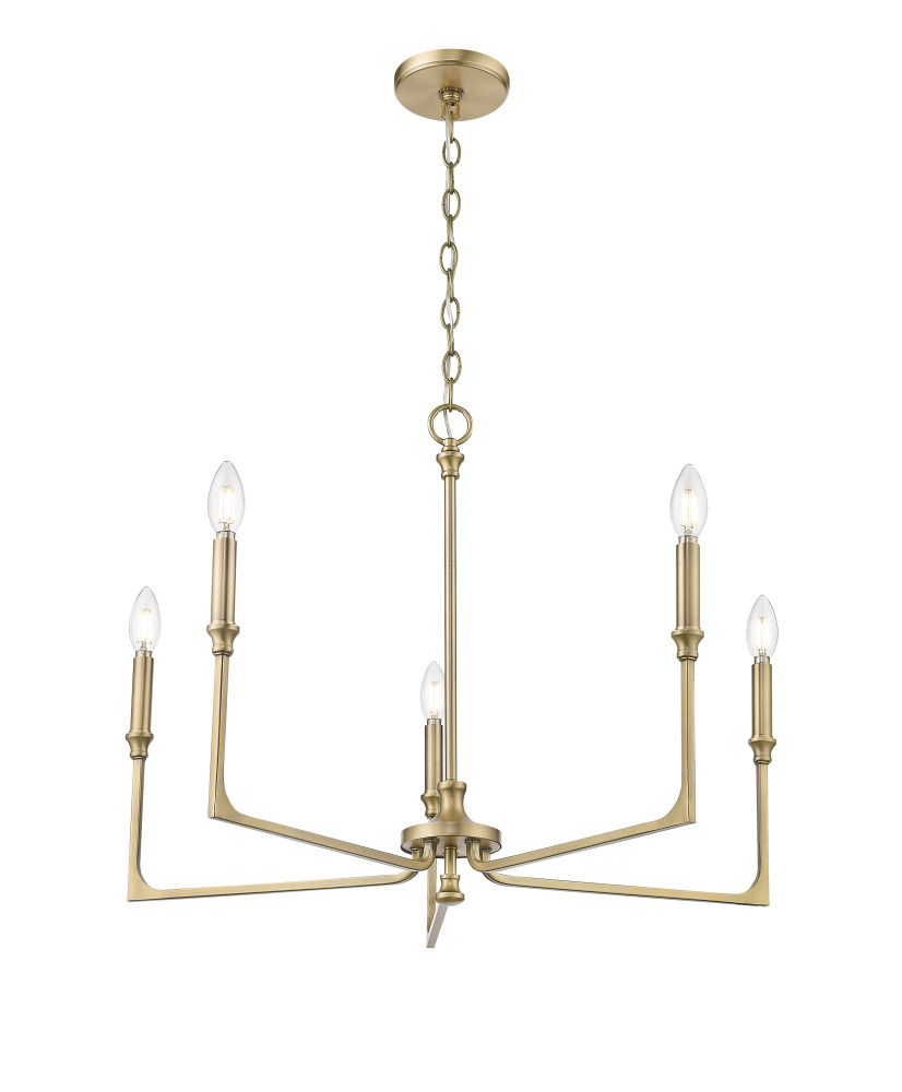 Azara 28" Wide 5-Light Chandelier - Vintage Brass