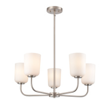 Millennium 214005-BN - Laphia 27" Wide 5-Light Chandelier - Brushed Nickel