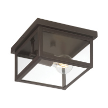 Millennium 4201-PBZ - Evanton 8" Wide 1-Light Outdoor Flush Mount