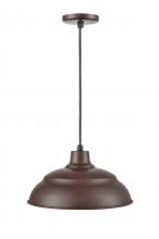 Millennium LEDRWHC14-ABR - R Series 1-Light Cord Hung Warehouse Architect Bronze