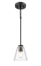 Millennium 64101-MB - Strayhan 5.75" 1-Light Mini Pendant - Matte Black