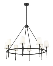 Millennium 16608-MB - Adorra 40" Wide 8-Light Chandelier - Matte Black