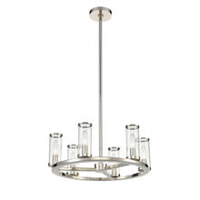 Alora Lighting CH309006PNCG - Revolve Clear Glass/Polished Nickel 6 Lights Chandeliers