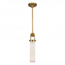 Alora Lighting PD355015VBGO - Wynwood 15-in Vintage Brass/Glossy Opal 1 Light Pendant