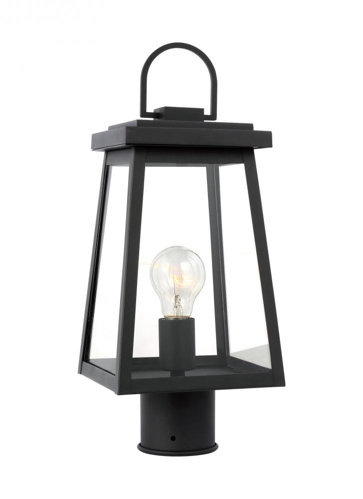 Founders modern 1-light LED outdoor exterior post lantern in black Finish