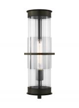 Visual Comfort & Co. Studio Collection 8726701EN7-71 - Alcona transitional 1-light LED outdoor exterior large wall lantern in antique bronze Finish