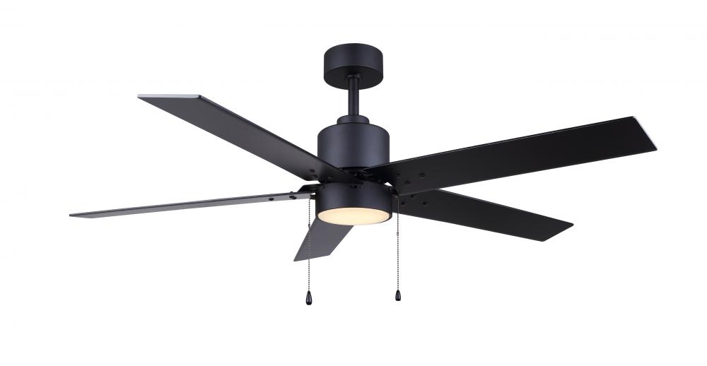 Romy 52 in. Indoor Matte Black Standard Ceiling Fan with Soft White Integrated LED