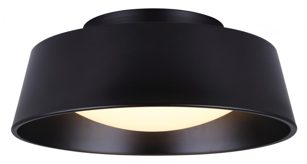 Dion LED Integrated Flush Mount Light, Black Finish