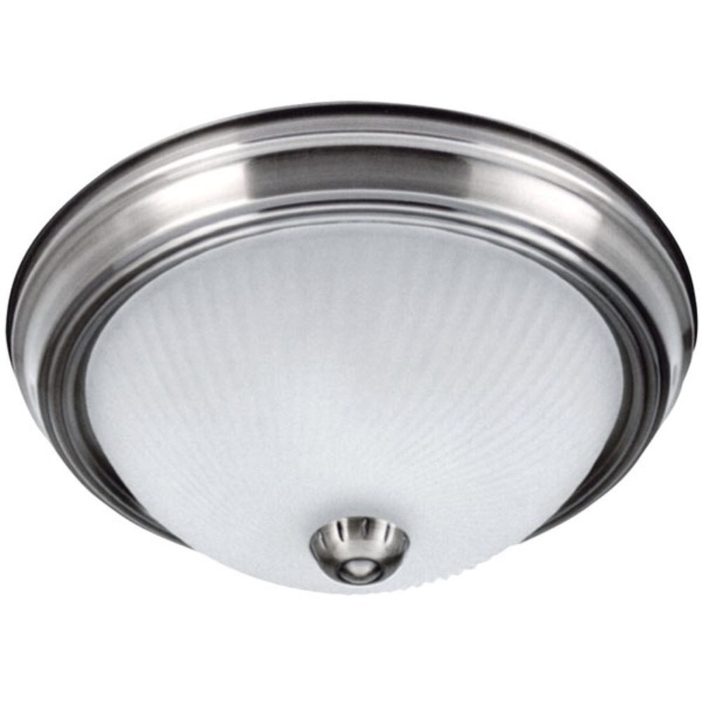 IFM211 BPT, 11 IN 2 Bulb Flush Mount, Frosted Swirl Glass, 40W Type A, 11 IN W x 4 .75 IN H