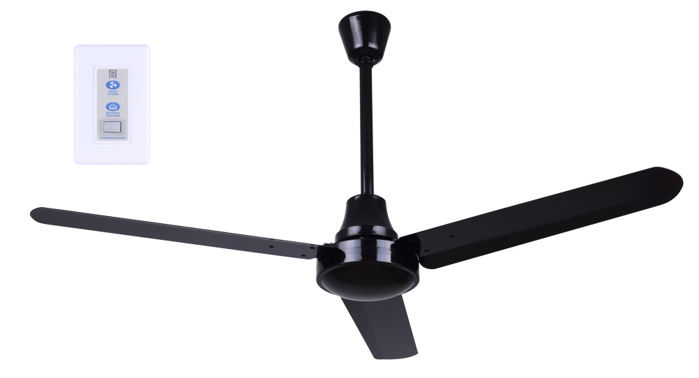 48" Black High-Performance DC Industrial Fan