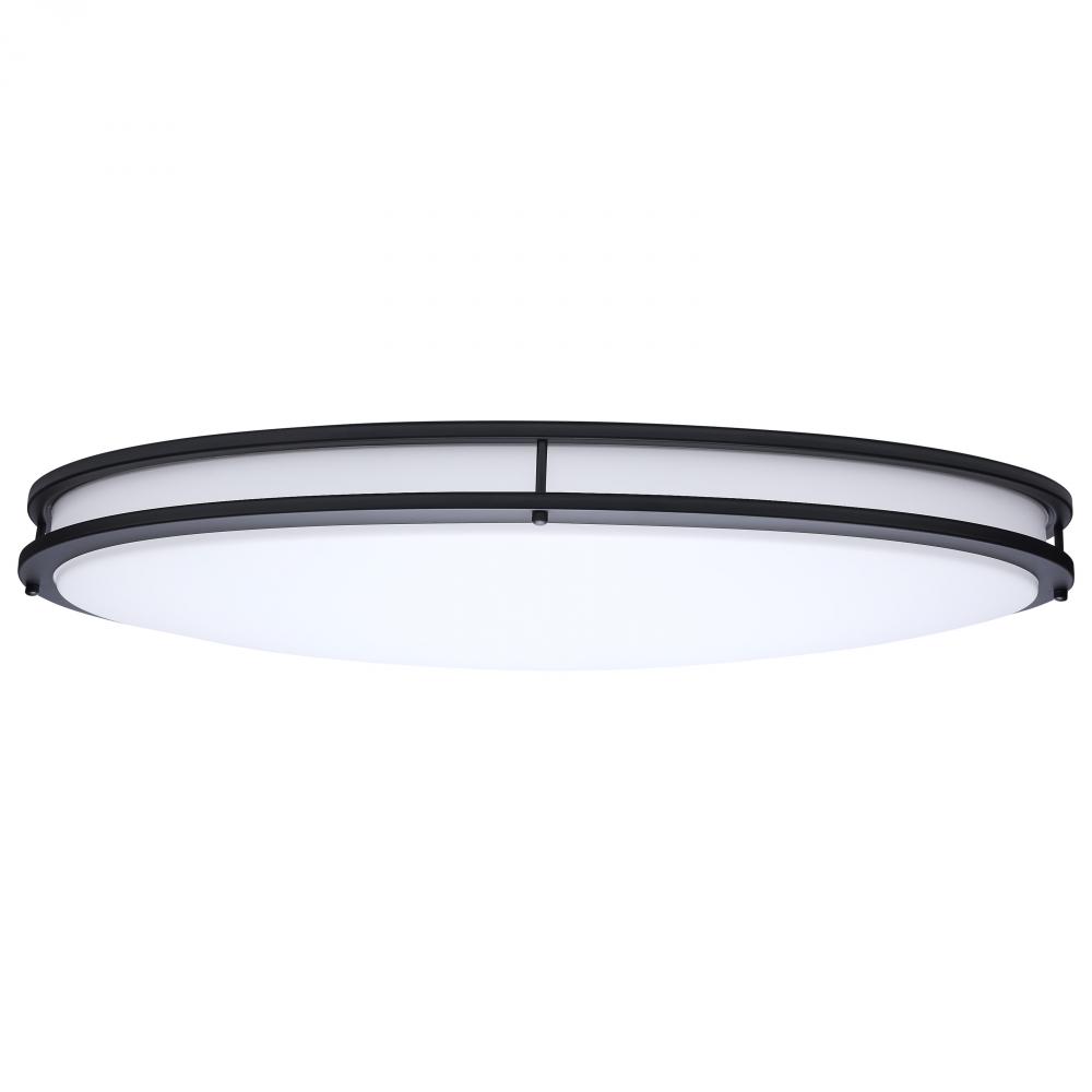 Glamour; LED 32 Inch Oval Flush Mount; Black Finish; 27K/3K/35K/4K/5K CCT Selectable