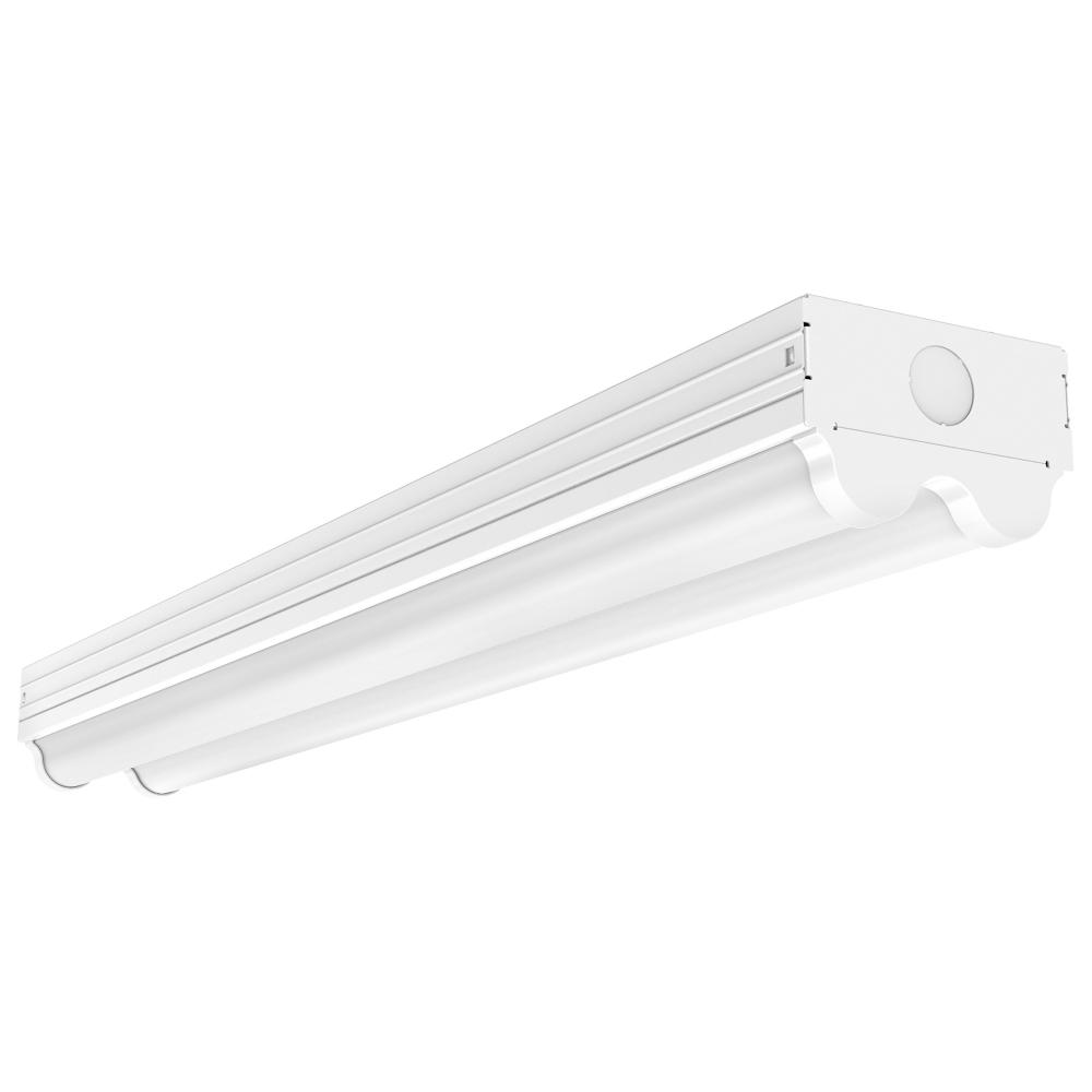 2 foot; 20 watt; LED Double Light Strip Fixture; 2200 lumens; 4000K; 120-277V; White Finish