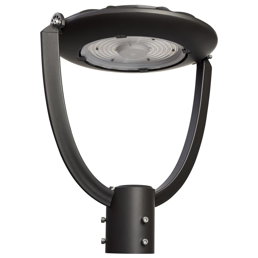 75 Watt Adjustable Post Top LED; CCT Selectable; 120-347 Volt; Bronze Finish